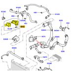 CAVALETE / CARCAÇA DA TERMOSTÁTICA , PARA DISCOVERY 3, 4 E 5, RANGE ROVER, RR SPORT E VELAR, 2.7 E 3.0 DIESEL - 1357091