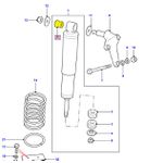 BUCHA DO AMORTECEDOR TRASEIRO SUPERIOR DA DEFENDER, DISCOVERY 1 E RANGE ROVER CLASSIC - NRC5593 BR1754 - MARCA ALLMAK