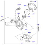 VALVULA TERMOSTATICA DA 4.4 V8 DA LAND ROVER DISCOVERY 3 E RANGE ROVER SPORT - LR005631 - MARCA BEARMACH