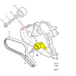 POLIA ESTICADORA CORREIA DENTADA DA DEFENDER E DISCOVERY 1 300 TDI - LHP100860 ERR1972 - MARCA ALLMAKES