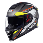 Capacete Asx Eagle SV Explorer - Preto Fosco Grafite Amarelo