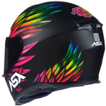 Capacete Asx Eagle Vibes Fosco - Preto/Color