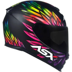 Capacete Asx Eagle Vibes Fosco - Preto/Color