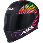 Capacete Asx Eagle Vibes Fosco - Preto/Color