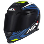 Capacete Asx Eagle Street - Preto Azul Amarelo 