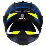 Capacete Asx Eagle Street - Preto Azul Amarelo 