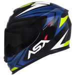 Capacete Asx Eagle Street - Preto Azul Amarelo 