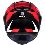 Capacete Asx Eagle Street - Preto Vermelho Branco 