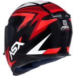 Capacete Asx Eagle Street - Preto Vermelho Branco 