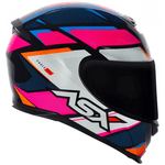 Capacete Asx Eagle Fast - Preto Rosa Branco