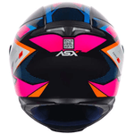 Capacete Asx Eagle Fast - Preto Rosa Branco