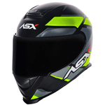 Capacete Asx Eagle SV Explorer - Preto Fosco Grafite Amarelo