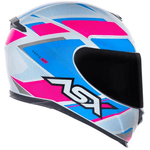 Capacete Asx Eagle Fast - Branco Rosa Azul