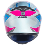 Capacete Asx Eagle Fast - Branco Rosa Azul