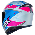 Capacete Asx Eagle Fast - Branco Rosa Azul