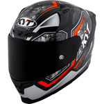 Capacete Kyt Striker 2V Tech - Preto Vermelho.