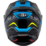 Capacete Kyt Striker 2V Tech - Preto Azul Amarelo.
