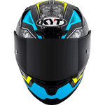 Capacete Kyt Striker 2V Tech - Preto Azul Amarelo.