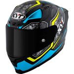 Capacete Kyt Striker 2V Tech - Preto Azul Amarelo.