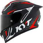 Capacete Kyt Striker 2V Asphalt - Preto Vermelho.