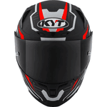 Capacete Kyt Striker 2V Asphalt - Preto Vermelho.