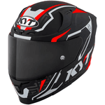Capacete Kyt Striker 2V Asphalt - Preto Vermelho.