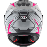 Capacete Kyt Striker 2V Asphalt - Cinza Rosa Branco.