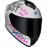 Capacete Race Tech Hit Faster - Branco/Rosa