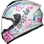 Capacete Race Tech Hit Faster - Branco/Rosa