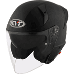 Capacete Kyt TTR-Jet Plain Ice Matt Black - Preto Fosco