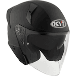 Capacete Kyt TTR-Jet Plain Ice Matt Black - Preto Fosco