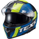 Capacete Texx Kaiman Track - Verde Preto Azul Fosco 