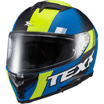 Capacete Texx Kaiman Track - Verde Preto Azul Fosco 