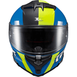 Capacete Texx Kaiman Track - Verde Preto Azul Fosco 