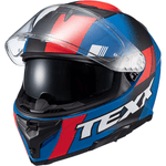 Capacete Texx Kaiman Track - Vermelho Preto Azul Fosco