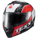 Capacete Texx Kaiman Vector - Vermelho Preto Branco