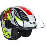 Capacete Ls2 Of616 Airflow 2 Sting - Branco/Amarelo 