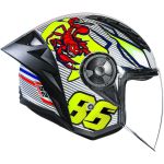 Capacete Ls2 Of616 Airflow 2 Sting - Branco/Amarelo 