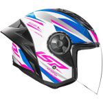 Capacete Ls2 Of616 Airflow 2 Draze - Branco/Azul/Rosa