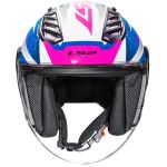Capacete Ls2 Of616 Airflow 2 Draze - Branco/Azul/Rosa