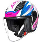 Capacete Ls2 Of616 Airflow 2 Draze - Branco/Azul/Rosa