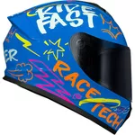 Capacete Race Tech Hit Faster - Azul/Amarelo