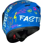 Capacete Race Tech Hit Faster - Azul/Amarelo