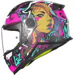 Capacete Infantil Ls2 Ff812 Kid Cyberg - Lilas/Azul