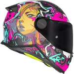 Capacete Infantil Ls2 Ff812 Kid Cyberg - Lilas/Azul