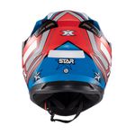 Capacete Texx Strike Superstar - Azul Vermelho Branco