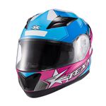 Capacete Texx Strike Superstar - Azul Rosa Branco