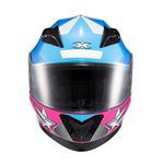 Capacete Texx Strike Superstar - Azul Rosa Branco