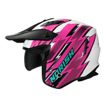 Capacete Norisk Darth 2 Storm - Branco/Rosa