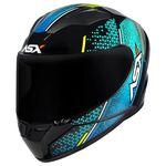 Capacete Asx City Storm - Preto/Tifanny/Amarelo